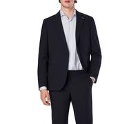 Anzugsakko BUGATTI "Mix & Match", Herren, Gr. 26, blau (390, marine), 75% Wolle, 22% Polyester, 3% Elasthan, unifarben, normal, Manschette, Sakkos, Modern Fit (56918907-26) 390, marine