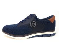Bugatti Schnürhalbschuh Sandman – atmungsaktiver Materialmix, Memory Foam, Blau 48 EU