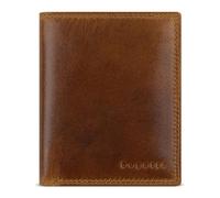 bugatti Savona Geldbörse aus vegetabilem Büffelleder, RFID-Portemonnaie Hochformat, Leder-Wallet für Herren, Cognac