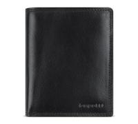 bugatti Savona Geldbörse aus vegetabilem Büffelleder, RFID-Portemonnaie Hochformat, Leder-Wallet für Herren, schwarz