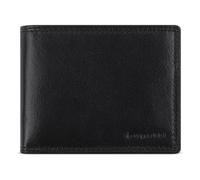 bugatti Savona Geldbörse aus vegetabilem Büffelleder, RFID-Portemonnaie Querformat, Leder-Wallet für Herren, schwarz
