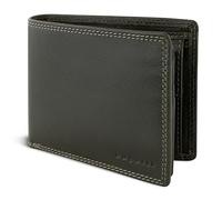 bugatti Savona Herren-Geldbörse aus echtem Büffelleder, Portemonnaie mit RFID-Schutz, grün