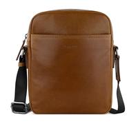 bugatti Savona Schultertasche aus vegetabilem Büffelleder, Cross-Body-Umhängetasche in cognac