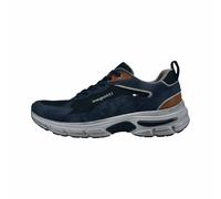 Sneaker BUGATTI, Herren, Gr. 44, Textil, blau (dunkelblau), Lederimitat, Textil, Schuhe Sneaker, Outdoorschuh, Schnürschuh, Halbschuh mit Profilsohle (63794350-44) dunkelblau