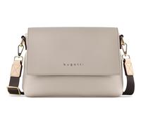 bugatti Ella Schultertasche für Damen, Frauen-Umhängetasche aus Kunstleder in beige