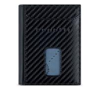 bugatti Secure Slim Mini Börse aus Leder mit RFID-Schutz, Slim Wallet, Kartenetui, Carbon
