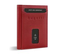 bugatti Secure Slim Geldbörse RFID Schutz Leder 8 cm rot