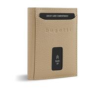 bugatti Secure Slim Geldbörse RFID Schutz Leder 8 cm beige (TAS018450) beige
