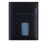bugatti Secure Slim Mini Börse Spezial mit RV-Münzfach und RFID-Schutz aus Leder, Carbon
