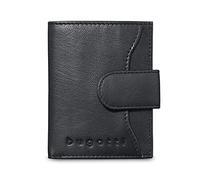 bugatti Secure Smart Slim Wallet aus Leder - mit RFID Schutz - Flaches Portemonnaie für 8 Karten - Kreditkartenetui mit Scheinfach - Geldbeutel, Kreditkarten Etuis in schwarz