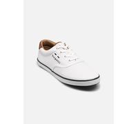 bugatti Canvas Sneaker aus Baumwolle, Low-Top-Leinenschuh mit Flexibler Sohle, Weiß, 45 EU