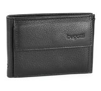 bugatti Sempre Geldbörse Herren Leder 4CC - Portemonnaie Herren Querformat Schwarz - Geldbeutel Portmonee Wallet Brieftasche Männer Portmonaise