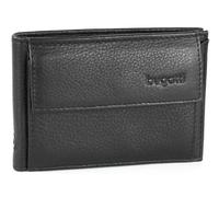 bugatti Sempre Geldbörse Herren Leder 4CC - Portemonnaie Herren Querformat Schwarz - Geldbeutel Portmonee Wallet Brieftasche Männer Portmonaise