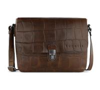 Umhängetasche BUGATTI "NEVIO", Damen, Gr. B/H/T: 26cm x 21cm x 6cm onesize, braun (cognac), Leder, leicht glänzend, unifarben, Taschen Umhängetasche, echt Leder (59217901-0) cognac