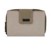 bugatti Sina Reißverschluss-Damenbörse S aus echtem Leder, Geldbörse für Frauen, beige