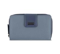 bugatti Sina Reißverschluss-Damenbörse M aus echtem Leder, Geldbörse für Frauen, blau