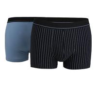 Bugatti Single-Jersey Herren-Pants im 2er-Pack 7 blau/schwarz-blau gestreift