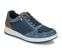 Sneaker BUGATTI, Herren, Gr. 44, blau, Textil, Lederimitat, sportlich, Schuhe, Freizeitschuh, Halbschuh, Schnürer mit Kontrastbesatz an der Ferse (91993948-44) blau