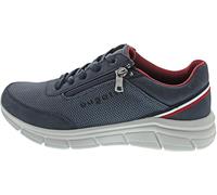 Keilsneaker BUGATTI, Herren, Gr. 43, blau, Lederimitat, Textil, sportlich, Schuhe, Freizeitschuh, Halbschuh, Schnürschuh mit Außenreißverschluss (59056168-43) blau
