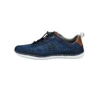bugatti Sportlicher Sneaker mit Soft Fit Funktion, elastische Schnürsenkel, Dark Blue Cognac, 43 EU