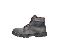 Schnürstiefelette BUGATTI "bugatti Stiefelette Lederimitat", Herren, Gr. 45, grau, Lederimitat, Schuhe Schnürstiefelette (57291751-45) grau