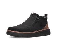 Slip-On Sneaker BUGATTI, Herren, Gr. 45, schwarz, Lederimitat, Schuhe, Stiefelette, Boots, High-Top-Sneaker mit Reißverschluss (13037207-45) schwarz