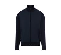 Strickjacke BUGATTI "Regular Fit", Herren, Gr. 3XL, 390, marine, Strick, 100% Baumwolle, unifarben, casual, regular fit, ohne Ausschnitt, Langarm Rippbündchen, Strickjacken, mit Stehkragen und Reißver