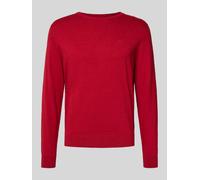 Rundhalspullover BUGATTI "Regular Fit", Herren, Gr. XXL, 960, rot, Sweatware, 100% Baumwolle, unifarben, regular fit, Rundhals, Rippbündchen, Pullover, Basic Essential aus reiner Baumwolle (23697201-X