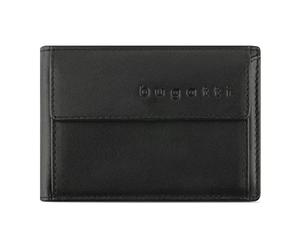 bugatti Super Slim Mini Geldbörse Leder - Kleiner Geldbeutel mit RFID-Schutz, Schwarz