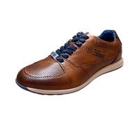 Sneaker BUGATTI Gr. 42, braun (cognac used) Herren Schuhe Schnürhalbschuhe mit modischem Lochmuster, Freizeitschuh, Halbschuh, Schnürschuh (24851159-42)