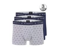 bugatti Trunks Herren Baumwolle blau gemustert, 6 (L)