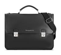 bugatti Valencia Aktentasche RFID Leder 40 cm Laptopfach black (TAS014654) schwarz