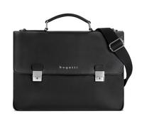 bugatti Valencia Aktentaschen Messenger Leder 40 cm Laptopfach black (TAS014655) schwarz