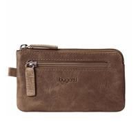 bugatti Volo Schlüsseleui Leder - Schlüsselmäppchen mit Münzfach + Schlüsselringen - in edler Geschenkbox - Braun
