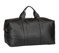 bugatti Corso Deluxe Reisetasche aus Leder, Weekender für den Urlaub, Gymtasche für Sport, schwarz
