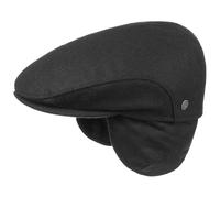 bugatti Windstopper Sportmütze Herren - Made in the EU Schirmmütze Schiebermütze Herrencap mit Schirm, Ohrenklappen, Futter, Futter Winter Herbst-Winter - 55 cm schwarz