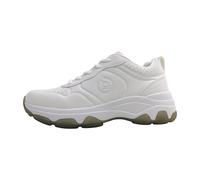 bugatti Damen Weiße Chunky-Sneaker mit Logo-Prägung, perforiertem Design und Leichter Flexibilität, weiß, 37 EU