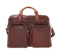 bugatti Woven Aktentasche Leder 48 cm braun