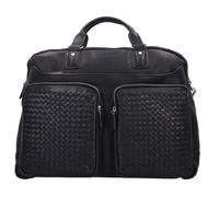 bugatti Woven Aktentasche Leder 48 cm schwarz