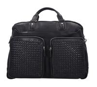 Bugatti Woven Aktentasche Leder 48 cm schwarz Herren