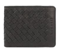 bugatti Woven Geldbörse Leder 11 cm schwarz