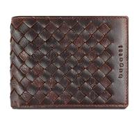 bugatti Woven Wallet with Flap British Tan