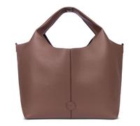 bugatti Zoe großer Damen Shopper, geräumige Bag-in-Bag Handtasche aus Kunstleder, rot-braun