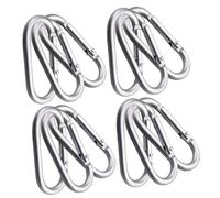 BUGUUYO 15 Stück Teiliges Aluminiumlegierung Karabinerhaken Outdoor Mehrzweck Metall Schnappverschlüsse für Rucksack Gürtel Wandern Camping Fahrradzubehör