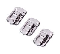 BUGUUYO 3 Stück Edelstahl Taschenverschluss Rostfreie Kasten und Gepäck Schnallen mit Hakenschloss Wasserfeste Umhängetaschen Riegel für Reise und Möbel