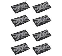Buhdjfnke 8X Fashion Union Jack UK Flagge Abzeichen Patch Stick ZurÜck 10 X 5 cm NEU, (Schwarz /)
