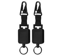 Buhdjfnke Einziehbarer Carabiner -Schlüsselbund Ring Easy Pull Zurück -Clip Ausleitbare Outdoor -Rollen