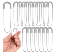 Buhdjfnke Nähen Sie Stift Brosche-3-Extra Large Schwere Sicherheitsstifte-20-PCs Koilless- Silber