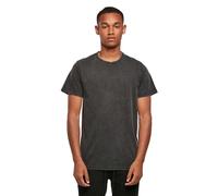 Build Your Brand T-Shirt BY190 – Rundhals, Säurewaschung – Herren Schwarz XXL