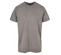 BUILD YOUR BRAND ACID WASHED ROUND NECK TEE S ASPHALT